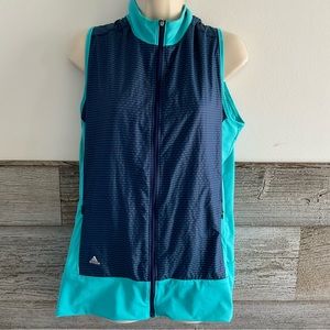 ADIDAS GOLF Technical Wind Breaker Vest Energy Blue Women's Sz large (B1)